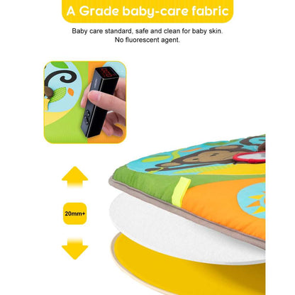 Baby Play Mat Zoo Theme Sensory Infant Toys Keep Baby Occupied Toddler Activity Gym Develop Neck Strength Play Gym For Babies 0-6 Months Washable Baby Gyms  Playmats