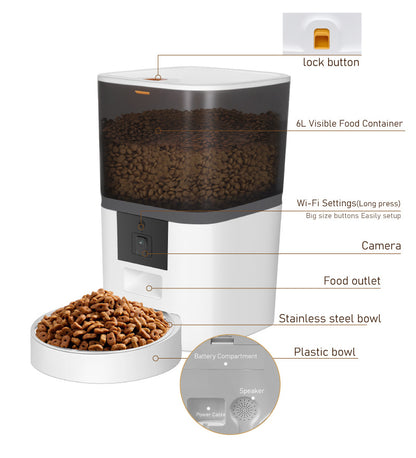 Adjustable Performance Pet Feeder With Video Camera