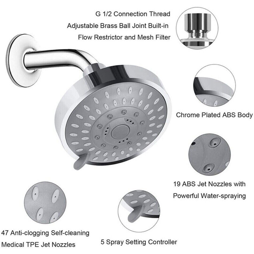 BuyMate™ Luxury 5-Mode Filtered  High-Pressure Shower Head